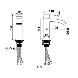 Cмеситель для раковины Grocenberg GB2007 Бронза
