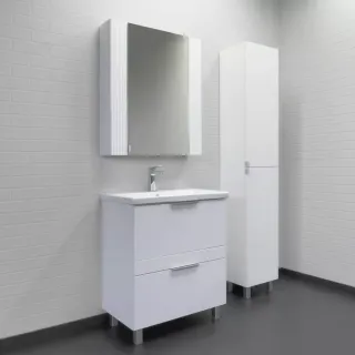 Тумба-умывальник Comforty Лима-70Н2 белый матовый с раковиной Como 70