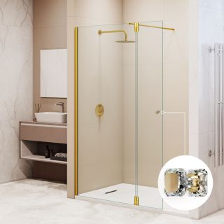 Душевая перегородка RGW WA-054Gb (WA-010Gb + Z-072Gb) 351005403-16 100 см брашированное золото