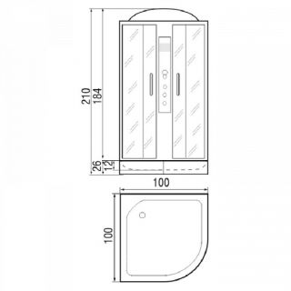 Душевая кабина RIVER NARA 100/26 МТ