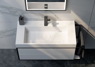 Подвесная тумба под раковину Clarberg Logic LOG0108L 80см белый