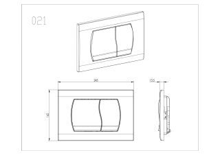 Клавиша смыва Aquatek KDI-0000047 хром глянец