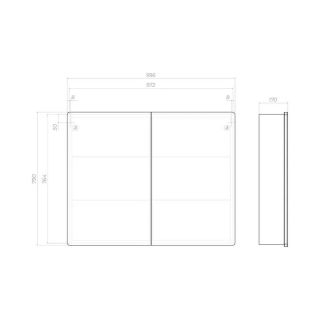 Зеркальный шкаф с подсветкой Vigo Geometry 119 100 см