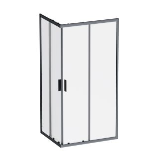 Душевой уголок Am.Pm Gem W90G-403-100280-BT 100x80 см без поддона чёрный матовый