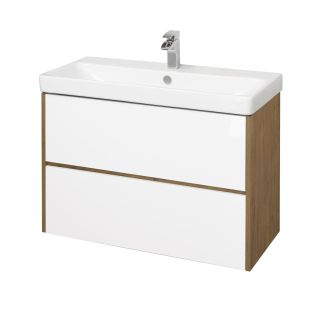 Тумба под раковину Акватон Сканди 90см белый/дуб рустикальный 1A251901SDZ90