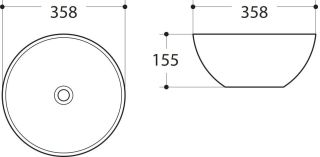 Раковина Art&Max 35см чёрный матовый AM-107-MB
