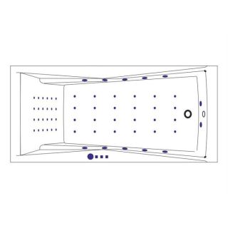 Гидромассажная ванна WHITECROSS Palace 0104.170075.100.NANO.CR 170x75 см Nano хром