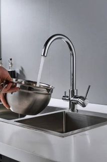 Смеситель для кухни Shevanik S128 с подключением фильтра хром