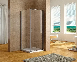 Душевой уголок Aquanet Cinetic AE12-N-80H190U-CT + AE12-F-90H190U-CT 254232 80x90 см стекло прозрачное профиль хром