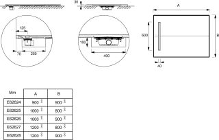 Душевой поддон Jacob Delafon  SURFACE E62627-SS2 120*80