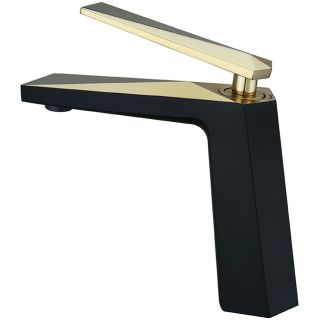 Смеситель для раковины Boheme Venturo чёрный/золото 381-B