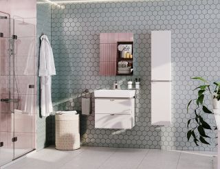 Шкаф-колонна Акватон Скай правый белый 1A238603SY01R