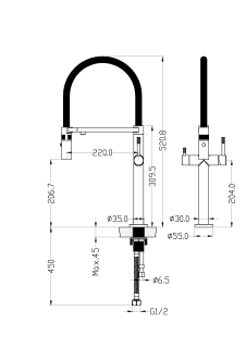 Смеситель для кухни Boheme UNO BRUSHED BRONZE c краном для питьевой воды брашированная бронза