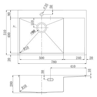 Кухонная мойка Lemark Kezadra 780L 9936151 графит