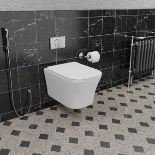 Унитаз CeramaLux 2618E подвесной с сиденьем Микролифт