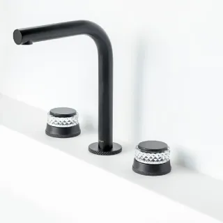 Встраиваемый смеситель для раковины Boheme Aura 152-B-A чёрный