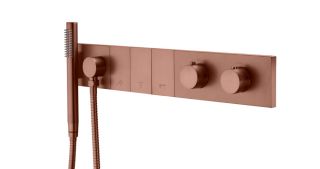 Встраиваемый смеситель для душа Boheme Zodiac Thermo 133-SYS-BRB с термостатом брашированная бронза