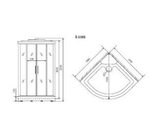Душевая кабина Timo Standart T-6601BF 100x100см