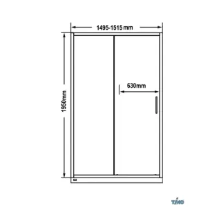 Душевая дверь в нишу Timo T04 150 см чёрный