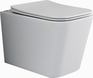 Подвесной унитаз Ceramica Nova Cubic CN1806 безободковый белый