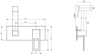 Гигиенический душ Boheme Q со смесителем золото 147-GG