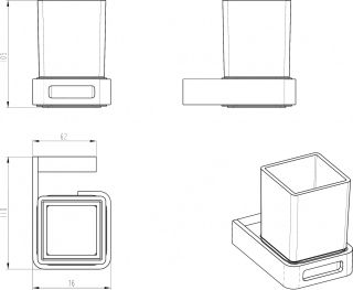 Стакан Boheme Q хром 10944-CR