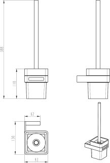 Щётка для туалета Boheme Q хром 10954-CR