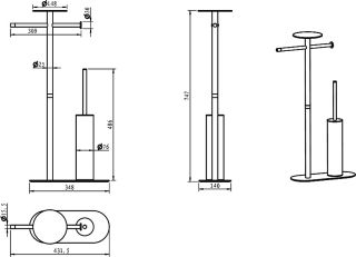 Стойка напольная Boheme золото 10953-G