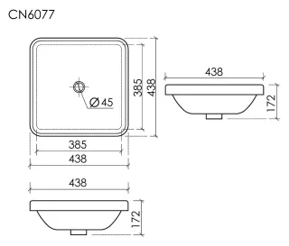 Раковина Ceramicanova Element CN6077 44 см белый