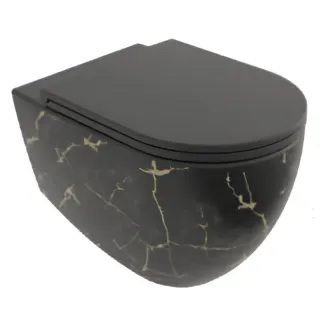 Подвесной унитаз Isvea Infinity 10NF02001-2N-MRM безободковый чёрный матовый