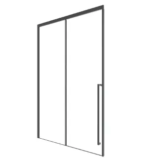 Душевая дверь в нишу Timo T57R 130 см правая чёрный