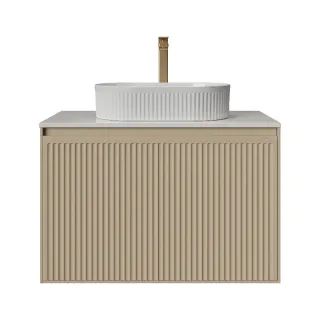 Тумба под раковину Grossman Кристалл 108044 80 см подвесная цвет бежевый