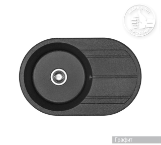 Мойка кухонная Акватон Амира 78см графит