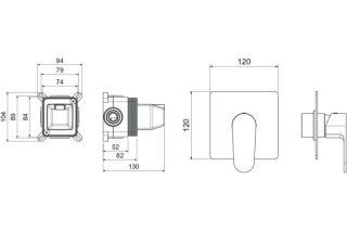 Смеситель для душа Aquatek Оберон AQ1266MB черный
