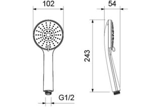 Ручной душ Aquatek AQ2009MB черный