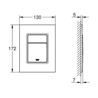Клавиша смыва Grohe Skate Cosmopolitan 37535SH0 Альпин-белая