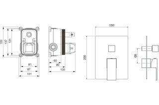 Смеситель для душа Aquatek Либра AQ1646MB черный