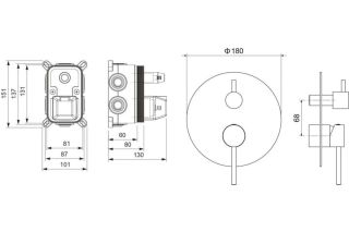 Смеситель для душа Aquatek Европа AQ1347MB черный
