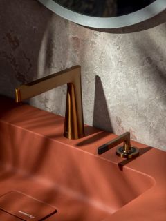 Смеситель для раковины Boheme  Duo Boheme 2х-позиционный COPPER BRUSHED брашированная медь