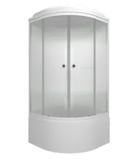 Душевая кабина Triton Лайт Щ0000061838 90x90 см профиль белый стекло с узором