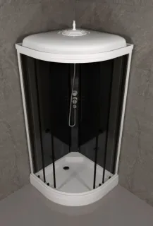 Душевая кабина Triton Нова Щ0000065774 88x88 см профиль чёрный стекло прозрачное