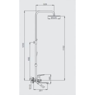 Душевая стойка Frap F2449 хром