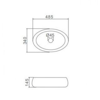 Накладная раковина Gappo GT305 48 см белый