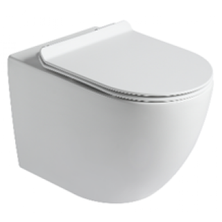 Унитаз подвесной SantiLine SL-5002MW безободковый белый матовый