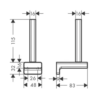 Держатель запасного рулона туалетной бумаги Hansgrohe AddStoris 41756700 белый матовый
