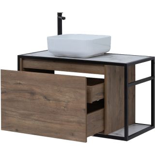 Тумба под раковину Aquanet Nova Lite Loft 261660 L 90 см дуб рустикальный