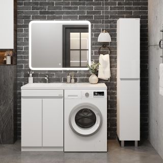 Напольная тумба под раковину под стиральную машину Onika Милтон 104802 48 см белый