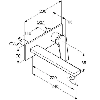 Смеситель для раковины Kludi Decus 54245N175 брашированная бронза