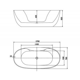 Акриловая ванна Aquatek АПОЛО AQ-1155778  белая 170х78  см