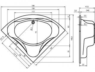 Акриловая ванна Riho Neo B076001005 140х140см белый